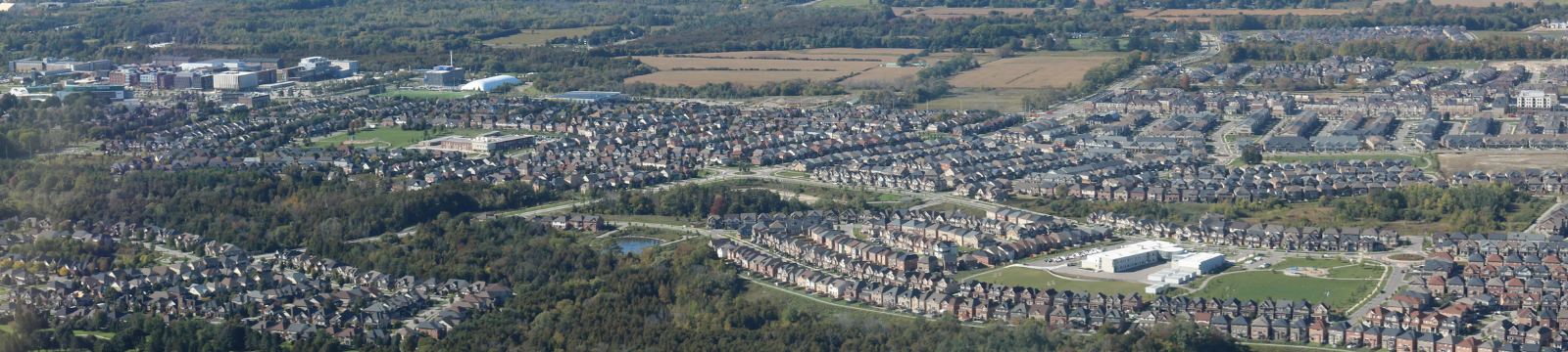 Aerial of Oshawa development