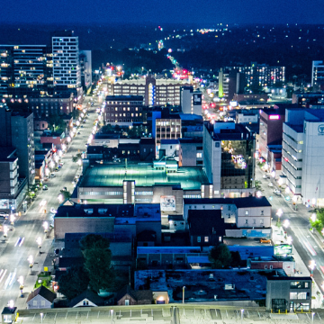 Downtown Oshawa at night