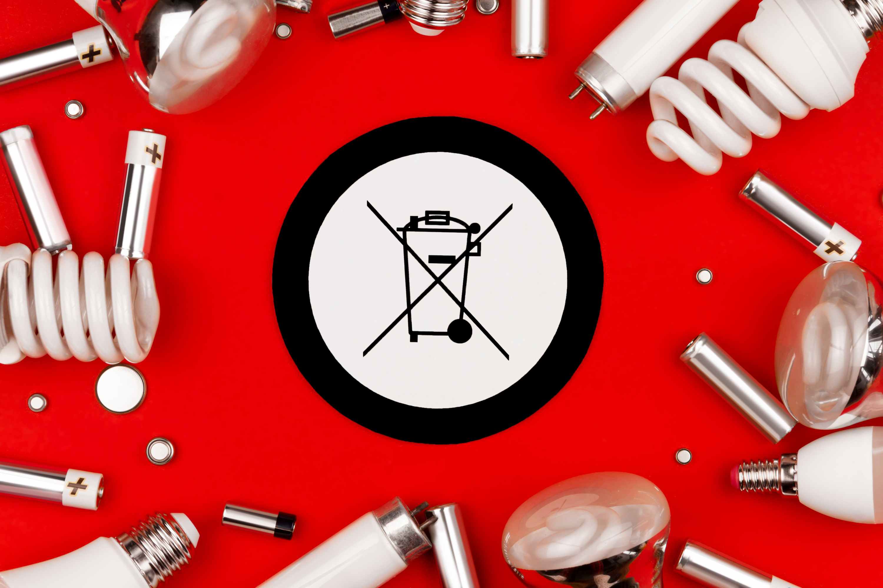 light bulbs batteries and other examples of household hazardous waste