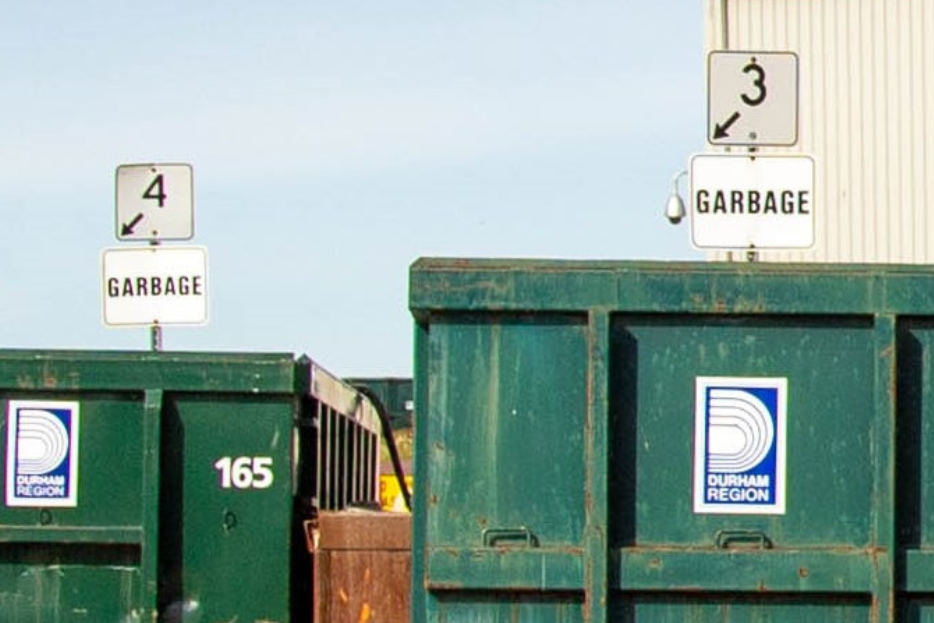 Bins at the Region Waste management facility