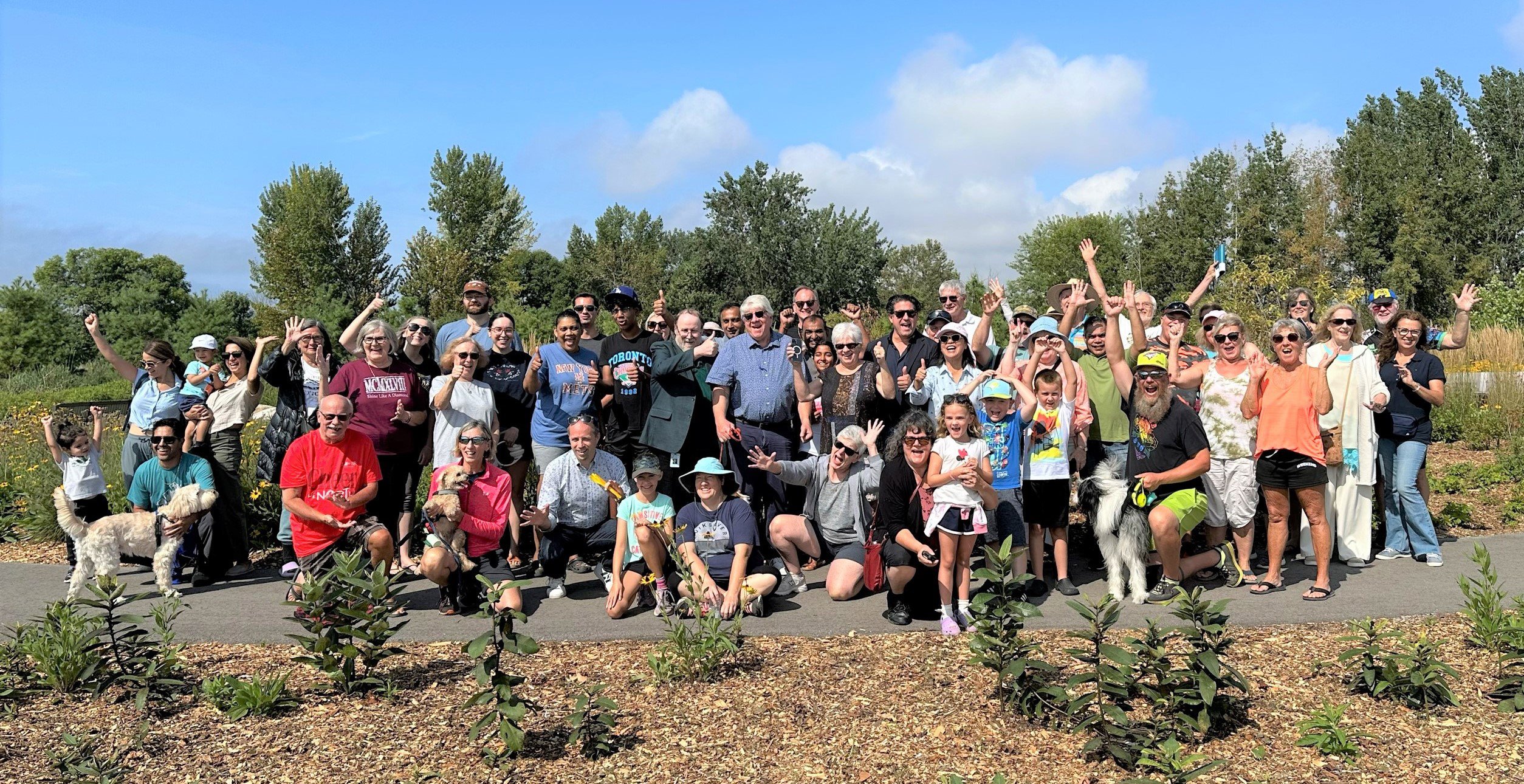 Local community with council celebrating the opening of Gold Point Wildlife Reserve