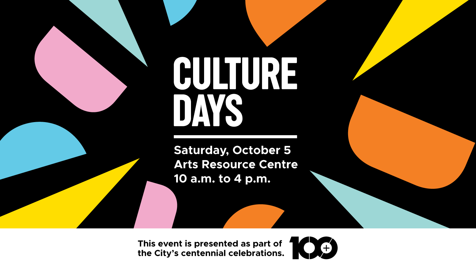 Culture Days 2024 - October 5 at the Arts Resource Centre