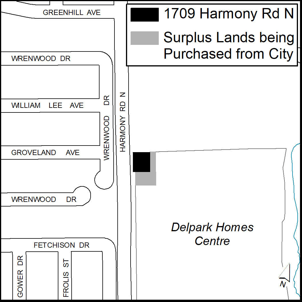 Notice_Map of 1709 Harmony Rd N