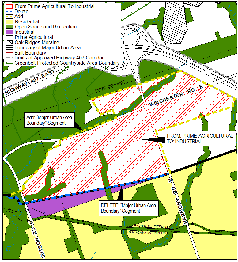 Notice_Map of Schedule A, Land Use, of the Oshawa Official Plan