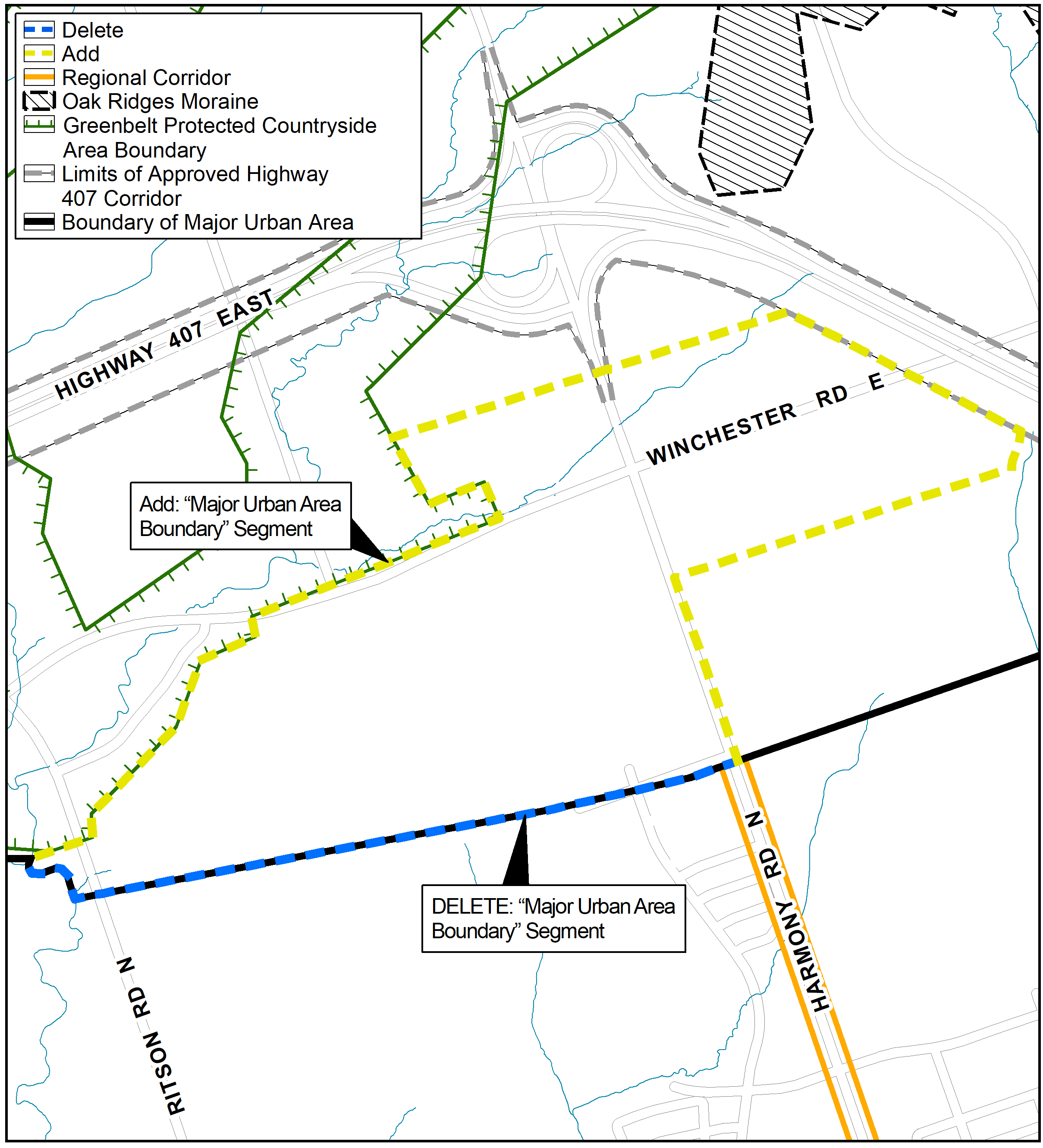 Notice_Map of Schedule A-2 Corridors and Intensification Areas of the Oshawa Official Plan