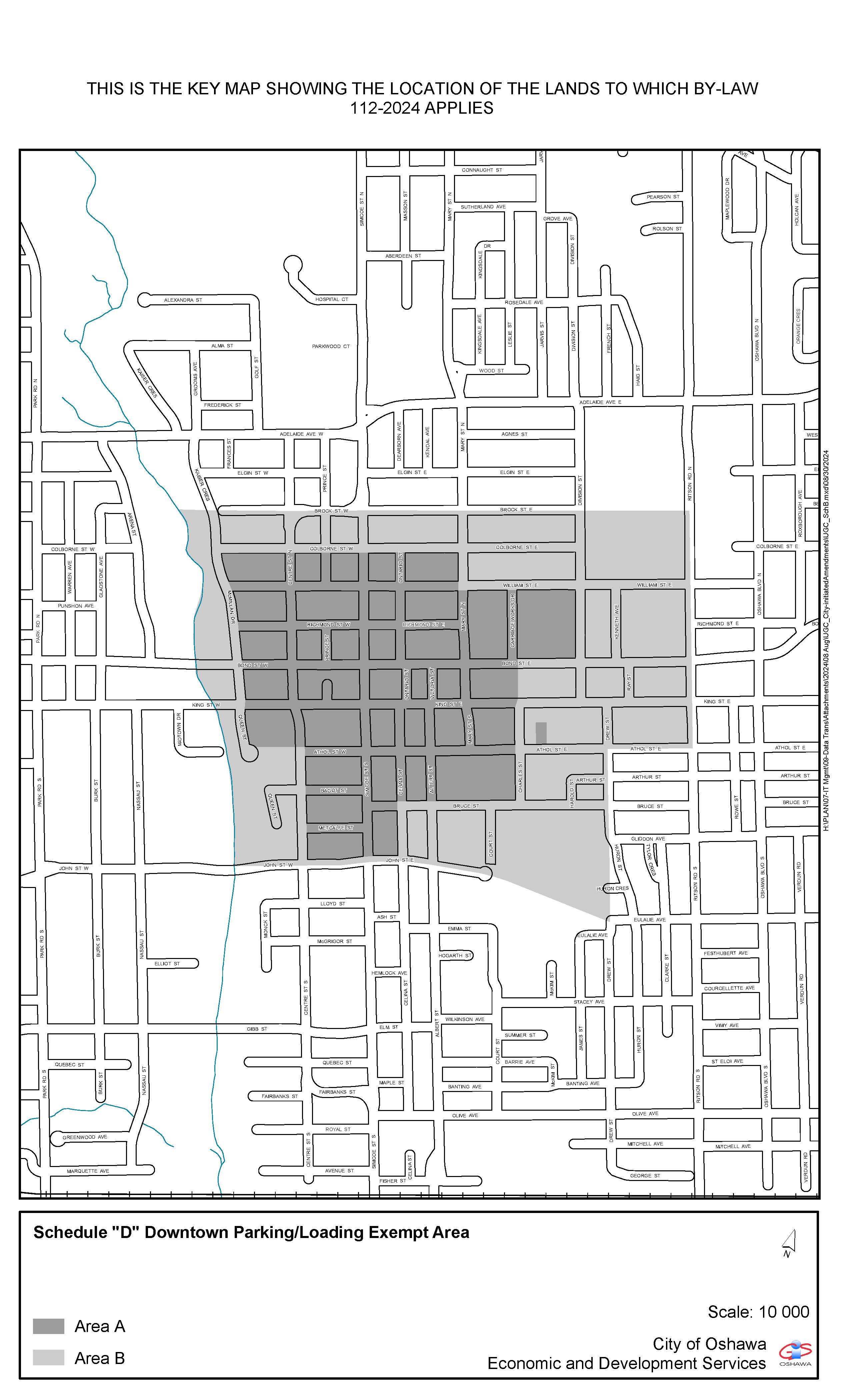 THIS IS THE KEY MAP SHOWING THE LOCATION OF THE LANDS TO WHICH BY-LAW 112-2024 APPLIES