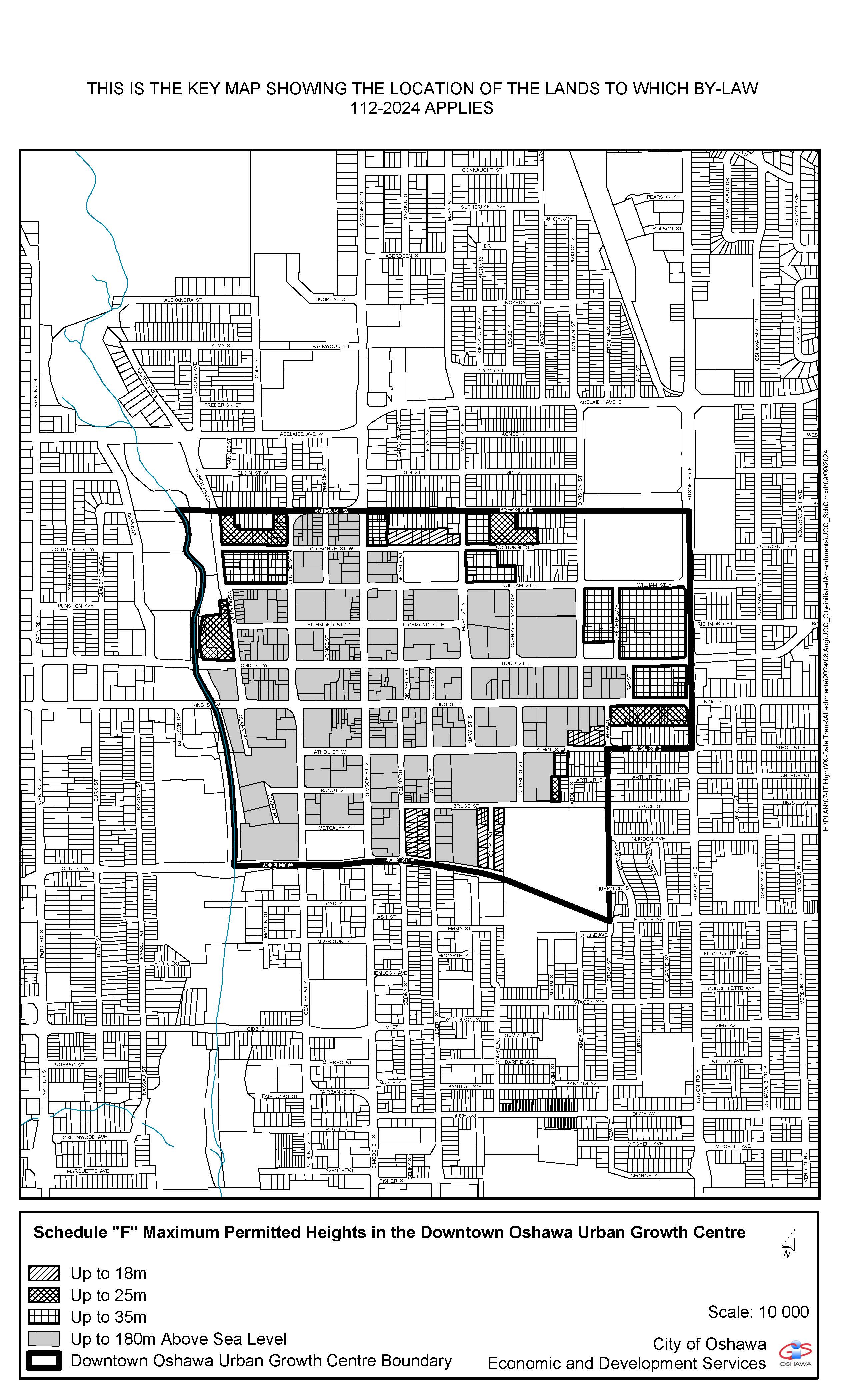 THIS IS THE KEY MAP SHOWING THE LOCATION OF THE LANDS TO WHICH BY-LAW 112-2024 APPLIES