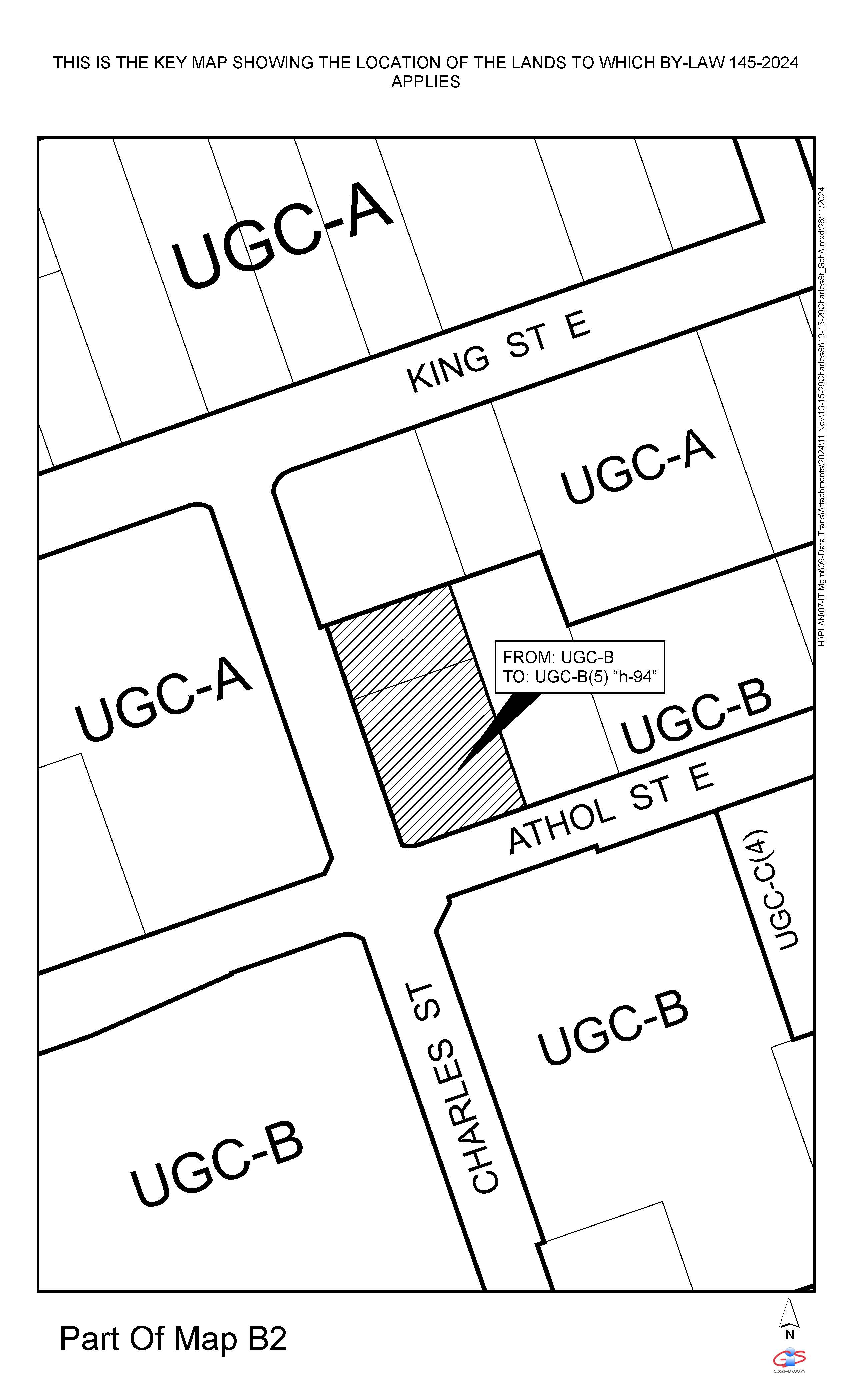 THIS IS THE KEY MAP SHOWING THE LOCATION OF THE LAND TO WHICH BY-LAW 145-2024 APPLIES