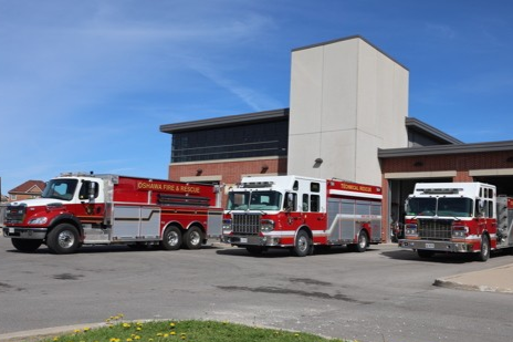 Three Fire Trucks at Fire Station 5