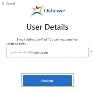 What will show once verification entered